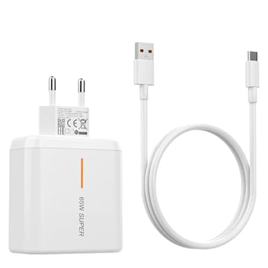 Cargador rápido OPPO de 65W con Cable USB C de 2m para OPPO Reno8 T Find N2 Flip X5 Pro X5 Lite X3 Neo X3 Pro Reno7 Pro 6 Pro A54 A57 Oneplus 11 10T Nord 2T