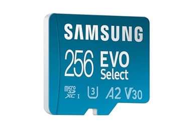 Samsung EVO Select (2024) Tarjeta microSD + Adaptador SD, 256 GB, Tarjeta de Memoria para Smartphone y Tablet, UHS-I U3, 4K UHD, Full HD, Lectura 160 MB/s, MB-ME256SA/EU