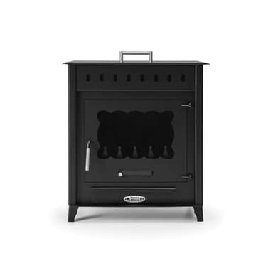 Prensa Stove - Estufa de Leña Grande con Horno Modelo TIMANFAYA 2 de 14,3 kW, Acero al carbono, Tradicional