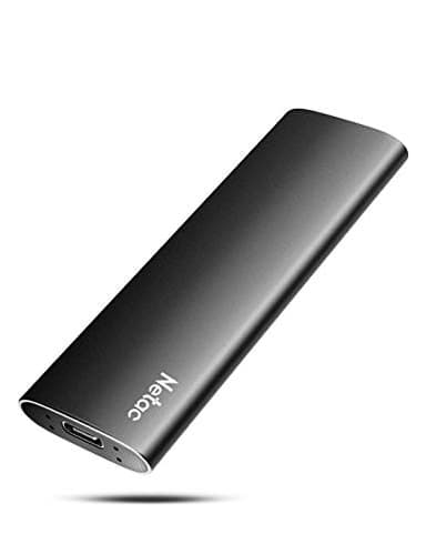Netac 2TB Portátil SSD Disco Duro Externo USB 3.2 Portátil de Estado Sólido Gen 2 Tipo-C Negro