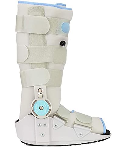 Bota para caminar ajustable Fascitis plantar Férula nocturna Soporte Ortesis de tobillo Estabilizador Airbag inflable Rehabilitación Zapatos del tendón de Aquiles, M (S)