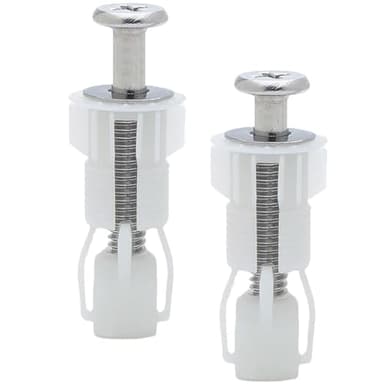2 Piezas Tornillos Tapa WC,Fijación Bisagra Asiento Tornillos Inodoro,Universal,Material de Nailon,para Tapa de Inodoro (Estilo 2)