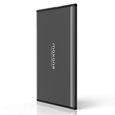 Disco Duro Externo 500GB - 2.5" USB 3.0 Ultrafino Diseño Metálico HDD Portátil para Mac, PC, Laptop, Ordenador, Xbox One, PS4, Smart TV, Chromebook - Grey