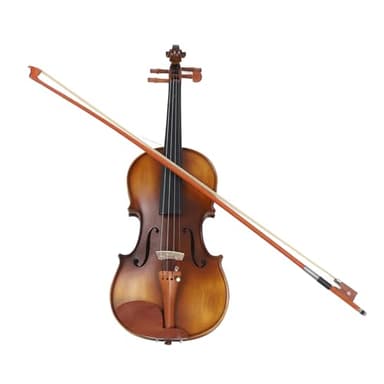Kit de Violín, Juego Completo de Violín 4/4, Kit Profesional de Violín de Madera Maciza, Kit de Iniciación de Violín Hecho a Mano para Principiantes, Niños y Adultos