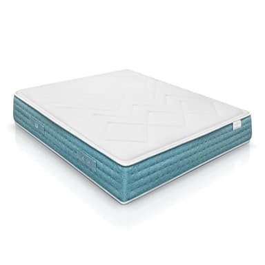 WIN REST Colchón de Espuma viscoelástica y muelles ensacados Nautilus, Altura 26 cm, Firmeza Media, Núcleo de 750 muelles, Tejido Damasco 400g, Fibra Hipoalergénica Super Soft (180x200 cm)