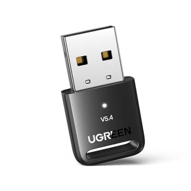 UGREEN Bluetooth 5.4 USB Adaptador Dongle Adapter Compactible con Mando de PS5 PS4 Switch Auriculares Teclado Ratón Altavoces Conector PC para Windows 11 10 8.1
