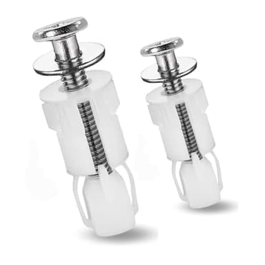 Pack de 2 Tornillos de Nailon para Asiento de Inodoro, Fijaciones Premium para una sujeción firme y duradera. Renueva las Bisagras de tu WC con confianza.