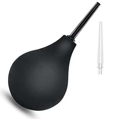 Enema Bulbo Skurk de 225ml con Ducha Vaginal y Limpiador Anal Incluye 2 Boquillas Cómodas Suave Dura y Perra de Silicona Alivio del Estreñimiento Hombres y Mujeres Kit Médico Certificado CE/FDA