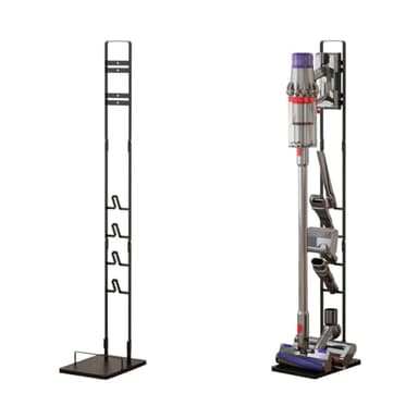 Foho Soporte Compatible con Dyson Gen5 V15s V15 V12 Slim V11 V10 V8 V7 V6 Aspiradoras, Base de Metal Estable, 4 Ganchos Organizadores, Instalación Sin Taladro