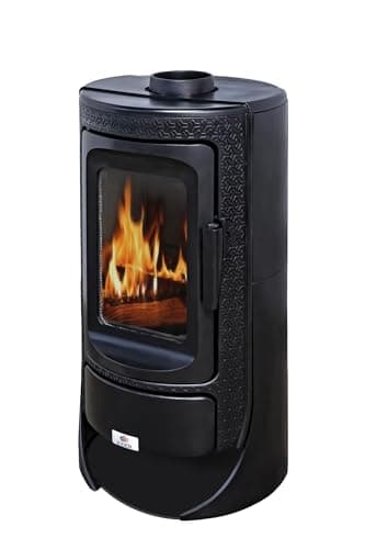 EIDER BIOMASA - ROYCE - Estufa de Leña en Fundición 24.28 kW - Compacta 95x55x63 cm - Calienta hasta 305 m³ - Eficiencia Energética Clase A