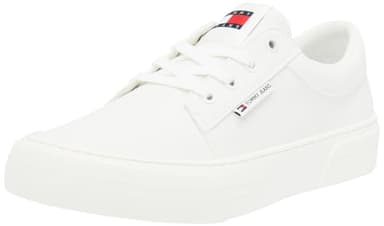 Tommy Jeans Sneaker vulcanizadas Hombre Skater Derby calzado, Blanco (Ecru), 40