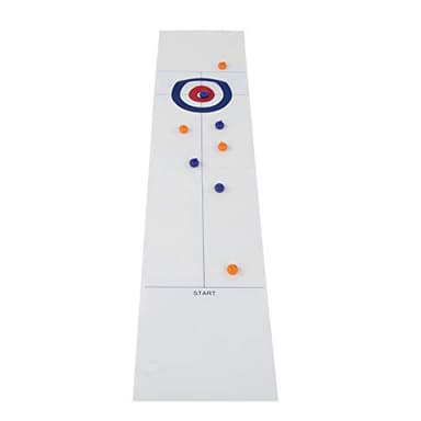 VINGVO Juego de Curling, Mejora la coordinación Superficie Lisa Experiencia Real Suave al Tacto Juego de Curling para Adultos, fácil de Llevar para la educación temprana en el hogar