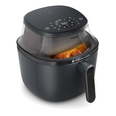 Philips Airfryer Serie 3000 4.2L, Ventana de cocción, 16 en 1 Airfryer, Tecnología RapidAir Plus, Eliminación de grasa, HomeID Recipe App, Fácil de limpiar (NA320/00)