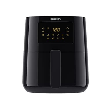 Philips Airfryer Serie 3000 L, 4.1L (0.8Kg), 13 en 1, 90% menos de grasa con tecnología Rapid Air, visualización digital, aplicación de recetas NutriU, negro (HD9252/91)