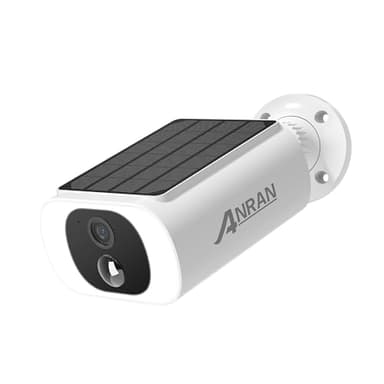 ANRAN 2K Cámara Vigilancia Exterior con Batería Recargabl, Cámara de Panel Solar Integrado de Seguridad sin Cables, 2.4 GHz WiFi, Iluminación Inteligente, PIR Movimiento Detección, Audio de 2 Vias, C3