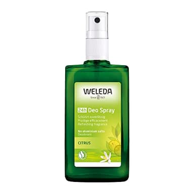 Weleda - Desodorante en Spray Citrus, Neutraliza los Olores Corporales Desagradables, 24 Horas de Protección, Unisex, 100% Natural, Sin Sales de Aluminio, con Aroma Cítrico Refrescante, Vegano -100 ml
