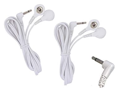 Un par de cables TENS/EMS de electrodo con conexión de perno de presión para máquinas TENS por Healthcare World