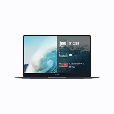 honor MagicBook 15 Laptop PC Portatile, AMD Ryzen 5 5500U,15.6'' FHD IPS, WiFi 6, 8 GB RAM, 512 GB SSD, Windows 11-Space Gray (Reacondicionado)