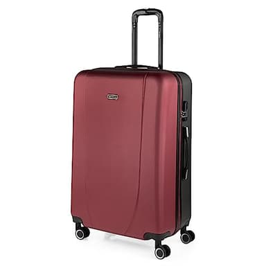 ITACA - Maletas Grandes de Viaje: Maleta Grande 23 Kilos, Maleta Viaje Grande, Maleta De Viaje para Todas Tus Aventuras. Material ABS Resistente y Ligera, Granate-Antracita