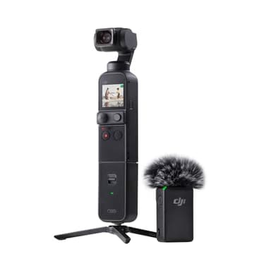 DJI Pocket 2 Combo - Cámara 4K con Estabilización en 3 Ejes, Vlog, Video UHD, Foto de Resolución de 64 MP, 1/1.7” CMOS, HDR, Reducción del Ruido, Timelapse, Slow Motion, Sin Tarjeta, Sin Extensor Rod