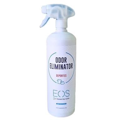 EOS - (1 litro) Eliminador de olores deportivos especializado en ropa y calzado. Neutralizador de olores producidos por la actividad física. Elimina el olor a sudor y el mal olor en la ropa.