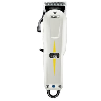 Wahl Cordless Super Taper - Cortapelos Profesional de Red - Máquina de Cortar Pelo para Eliminar Volumen y Perfilar, Negro/Blanco