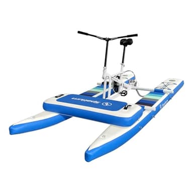 Spatium SUP bicicleta de agua bote de pedales inflable kayak de pedales inflablebicicleta de agua para la pesca en el marbarco de pedales para una conducción más estable y fácil en el agua azul marino
