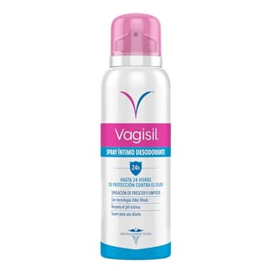 Vagisil Desodorante Íntimo Femenino En Spray, Uso Diario Sin Alcohol, 24Hrs De Protección Contra El Olor, 125 ml