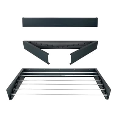 Tendedero Plegable de Pared Mikomika - Diseño Compacto y Retráctil con 30 kg de Capacidad - Ideal para Interior y Exterior, Ahorra Espacio (Negro)