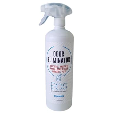 EOS (1 litro) Eliminador de olores Mascotas al instante. Anti olor orines de Perros, Gatos. Aplicar en sofás, arenero, césped, Coche. Neutralizador de micciones gatos.