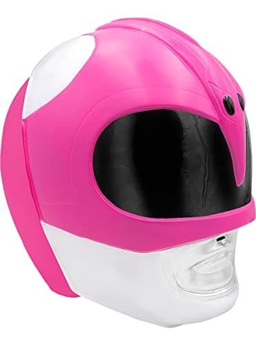 Funidelia | Casco Power Ranger Rosa para mujer Superhéroes, Dibujos Animados - Accesorios para adultos, accesorio para disfraz - Rosa