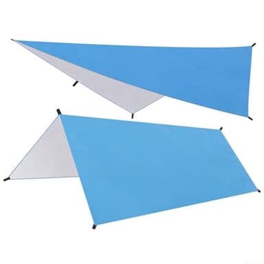 Lona impermeable para tienda de campaña, refugio de lluvia para acampar y al aire libre (azul)