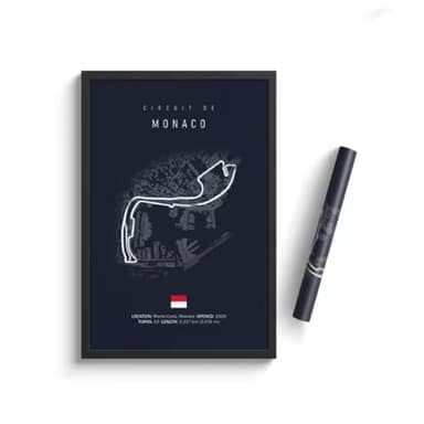Cuadro en Lienzo del Circuito de Fórmula 1 de Imola, Mónaco, Arte de Pared de F1, póster nórdico, Imagen estética de Deportes de Motor para decoración del hogar, 50 x 70 cm, sin Marco