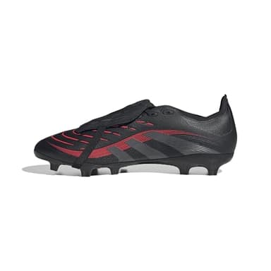 adidas Predator League Fold-Over Tongue Firm Multi Ground Football Boots, Botas de fútbol Unisex Adulto, Core Black/Grey Four/Lucid Red, 44 EU