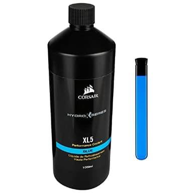Corsair Hydro X Series XL5 Refrigerante de Rendimiento (Color translúcido Brillante, Composición de Larga duración, Inhibidores avanzados anticorrosión y antibacterias) 1 Litro - Azul