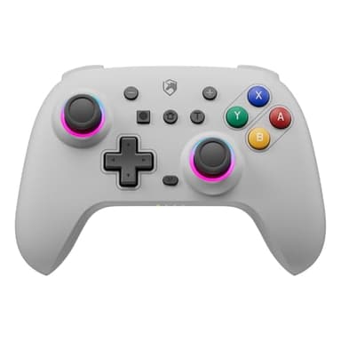 ECHTPower Mando Inalámbrico para Switch, Diseño Retro, Switch Pro RGB con Hall Joystick, Giroscopio, Turbo, Programable, 4 Vibraciones, Mando PC Wireless para Switch/Lite/OLED/PC/Android/iOS