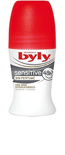 Byly Sensitive Sin Perfume, Desodorante con Seda Hipoalergénico, 50ml