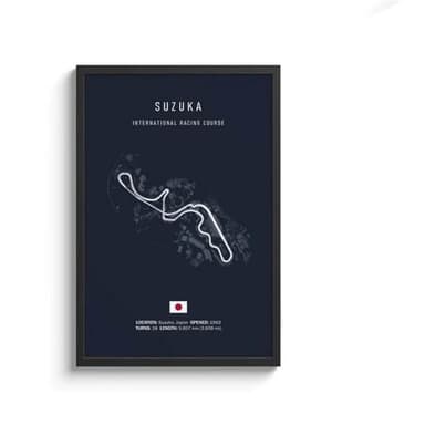 Impresión De La Lona Cuadro sobre Lienzo con Diseño De Circuito Internacional De Fórmula 1, Arte De Pared De F1, Póster Nórdico, Imagen De Carrera De Deportes De Motor Estética para Decoraci