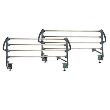 Somnia Descanso - Juego de Barandillas Metálicas Geriátricas Abatibles INOX Reforzadas para Cama Articulada con 4 Barras