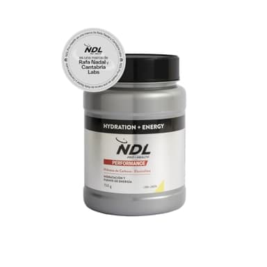 NDL Pro-Health Hydration energy - Bebida Isotónica de hidratación rápida con electrolitos en polvo y sales minerales para el deporte, reduce el cansancio y la fatiga, Lima-Limón, 20 dosis, 750g