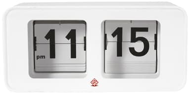 Home Flip Time Reloj de Mesa, Acero, Blanco