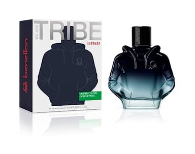 United Colors of Benetton We Are Tribe Intense, Eau de Parfum de Hombre, Larga duración, Fragancia joven, moderna e intensa, Notas de lavanda, madera, ámbar y frutales, uso diario, 90 ml