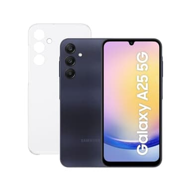 Samsung Galaxy A25 5G 256 GB con Funda - Móvil Android, Smartphone Libre, Carga Rápida, Cámara 50 MP, Negro (Versión Española)