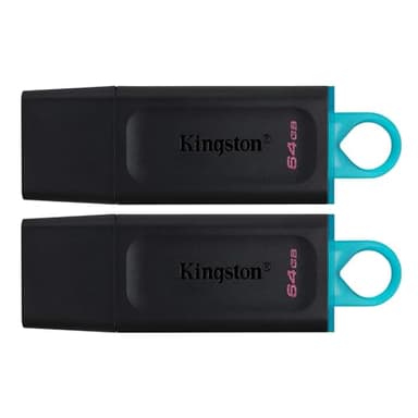 Kingston DataTraveler Exodia DTX/64GB-2P Flash Drive USB 3.2 Gen 1 - con capuchón Protector y Llavero en múltiples Colores