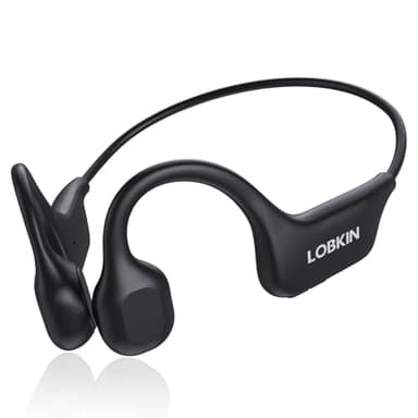 LOBKIN Auriculares Conduccion Osea, Cascos Oseos Inalambricos, Auriculares Deportivos Bluetooth Open Ear para Fitness, Conducir, Correr (Negro)