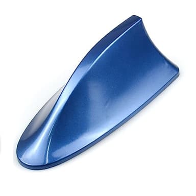 BARAC Antena Aleta Tiburon Coche,Coche Techo Superior Am/FM Radio Antena Aleta de tiburón Antena Universal de señal para Coche, SUV, camión, Furgoneta, Abs (Blue)