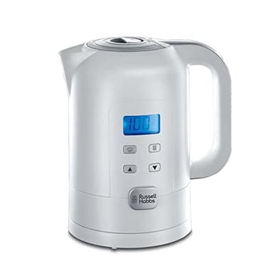Russell Hobbs Hervidor de Agua Eléctrico con control de temperaturas digital [25º-100º C, apto para papillas de bebés y leche de fórmula] temperatura precisa (1,7l, 2200W, maniente el calor) 21150-70