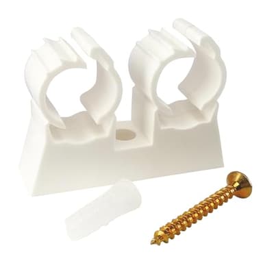 SOMATHERM FOR YOU - 10X Dual clips de montaje para tubo de diámetro 16 mm