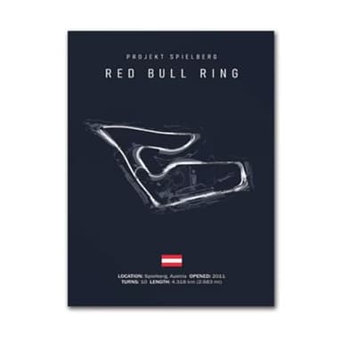 Cuadro sobre Lienzo con Circuito de Fórmula 1 Arte de Pared de F1 póster nórdico Imagen de Carrera de Deportes de Motor para decoración del hogar 50x70cm sin Marco