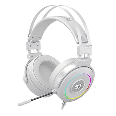 Redragon Lamia 2 H320W RGB Cascos Gaming Blancos - Auriculares con Microfono - Incluye Soporte - Cascos Potentes - USB - 7.1 Virtual - Headset para Juegos - PC Compatible